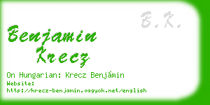 benjamin krecz business card