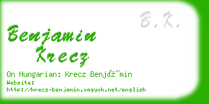 benjamin krecz business card